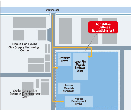 Osaka Gas Chemicals Co., Ltd. Torishima Business Establishment Access