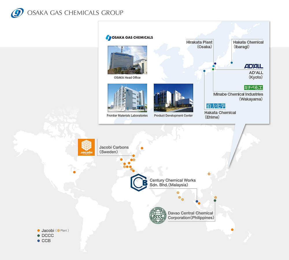 Osaka Gas Chemicals Group Worldwide Network